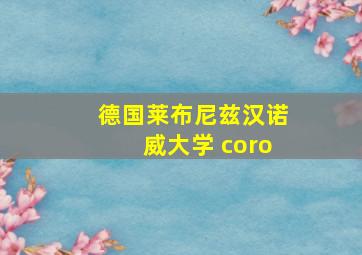 德国莱布尼兹汉诺威大学 coro